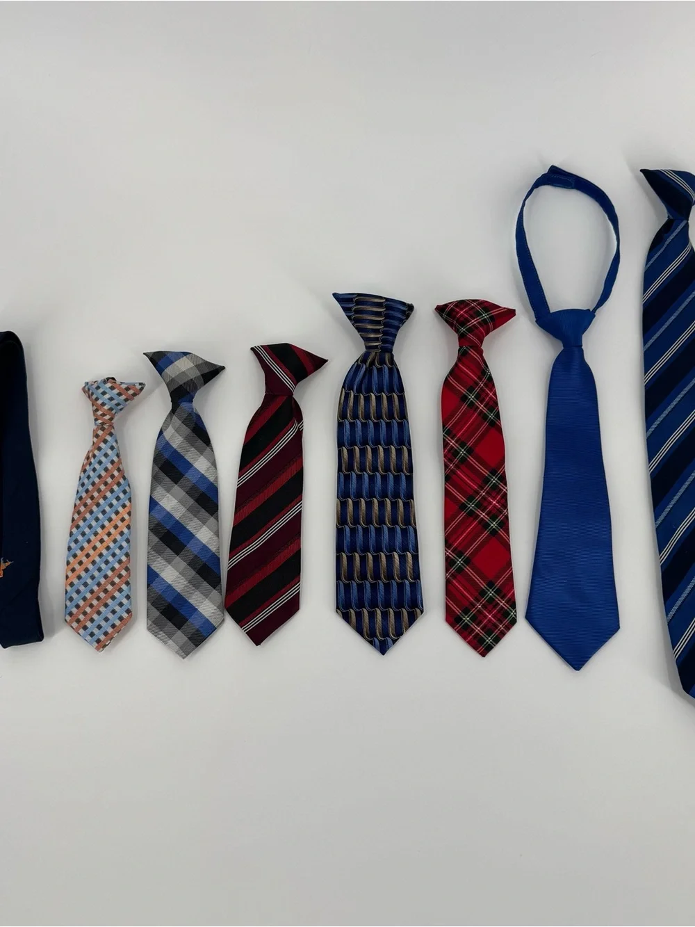 Little Boy’s Lot of Neck Ties Bundle Clip on, Zip, and Tie